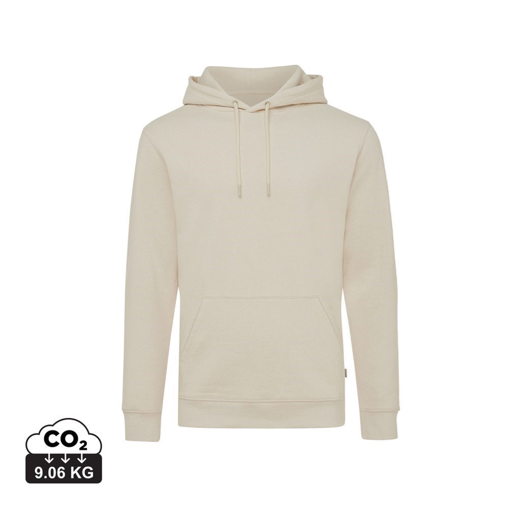 Iqoniq Torres gerecycled katoen hoodie ongeverfd