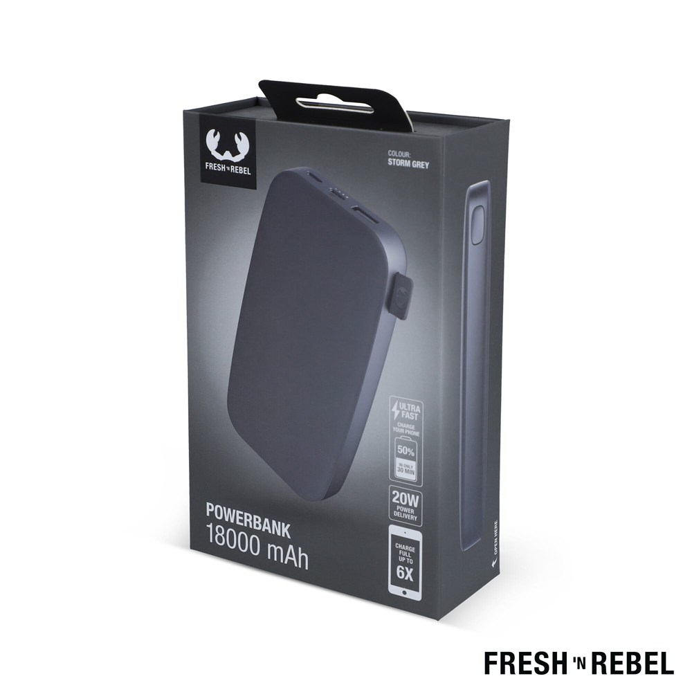 2PB18100 | Fresh 'n Rebel Powerbank 18000mAh USB-C Fast Charging 20W 2PB18100 | Fresh 'n Rebel Powerbank 18000mAh USB-C Fast Charging 20W