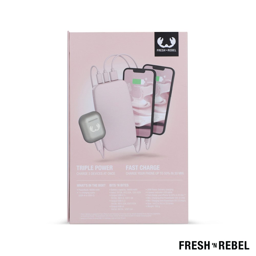 2PB18100 | Fresh 'n Rebel Powerbank 18000mAh USB-C Fast Charging 20W 2PB18100 | Fresh 'n Rebel Powerbank 18000mAh USB-C Fast Charging 20W