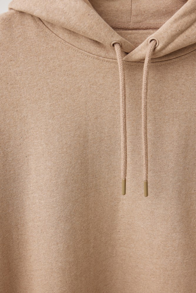 Iqoniq Torres gerecycled katoen hoodie ongeverfd