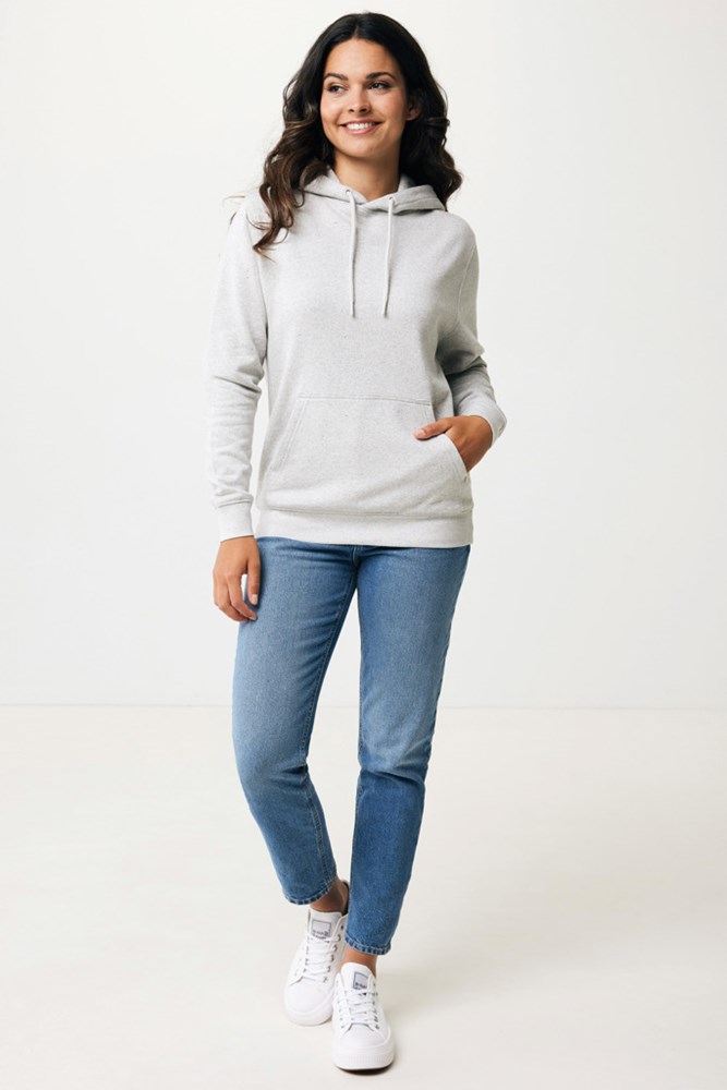 Iqoniq Rila lichtgewicht gerecycled katoen hoodie