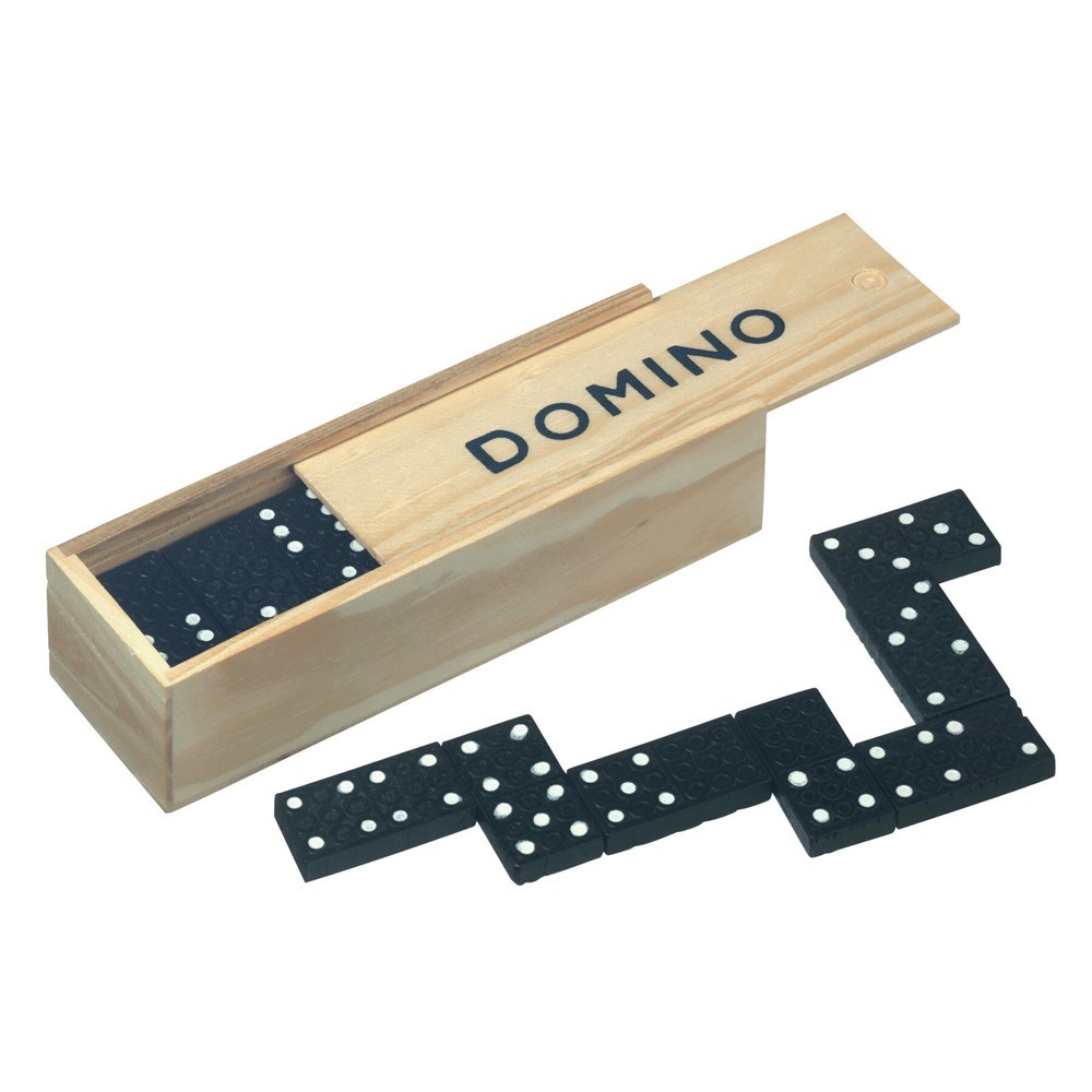 28 delig houten dominospel DOMINO