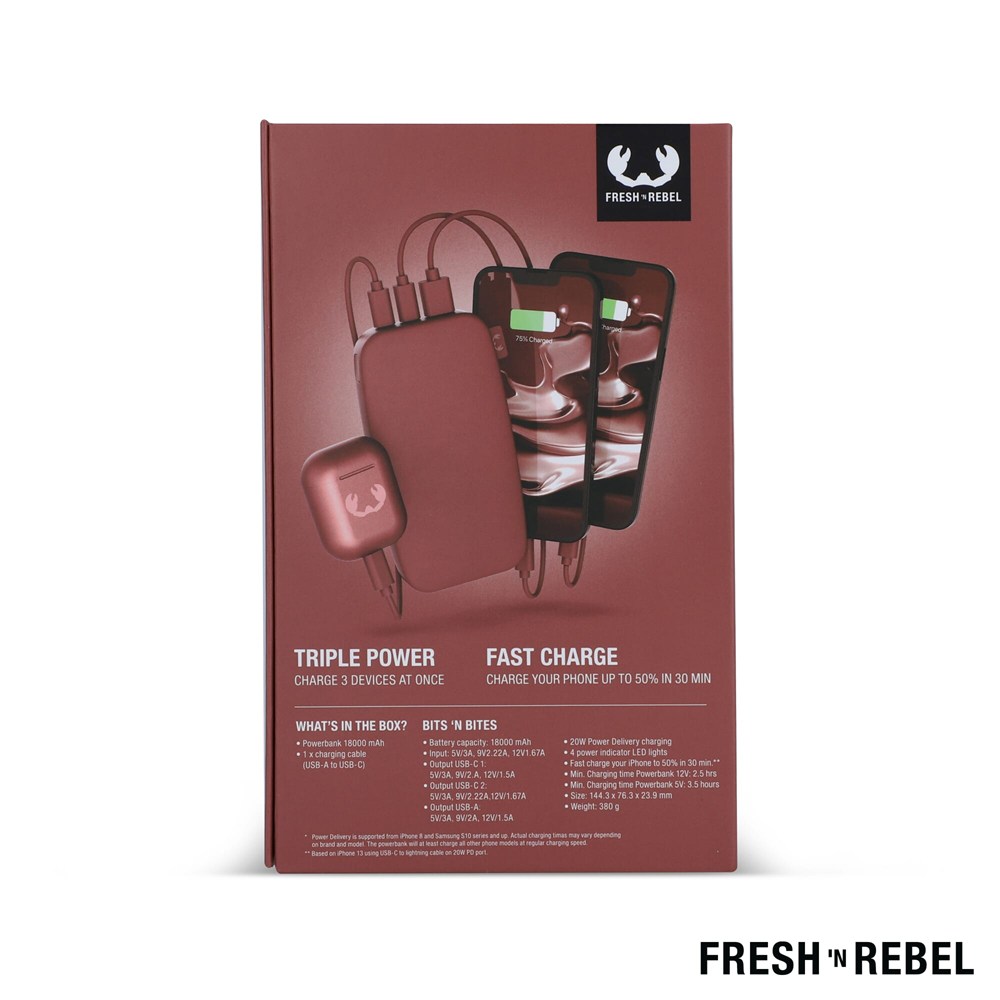 2PB18100 | Fresh 'n Rebel Powerbank 18000mAh USB-C Fast Charging 20W 2PB18100 | Fresh 'n Rebel Powerbank 18000mAh USB-C Fast Charging 20W