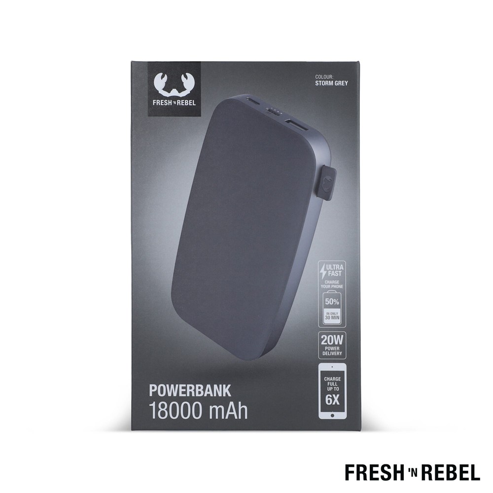 2PB18100 | Fresh 'n Rebel Powerbank 18000mAh USB-C Fast Charging 20W 2PB18100 | Fresh 'n Rebel Powerbank 18000mAh USB-C Fast Charging 20W