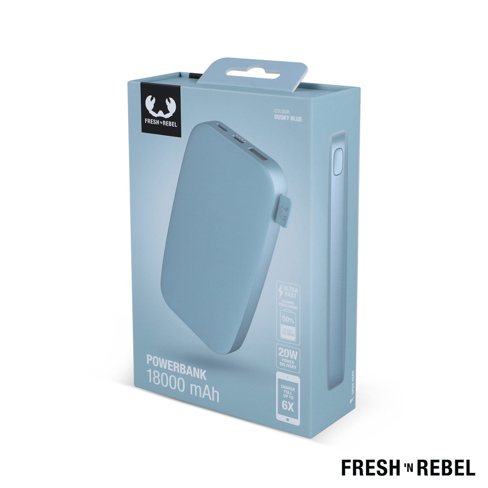 2PB18100 | Fresh 'n Rebel Powerbank 18000mAh USB-C Fast Charging 20W 2PB18100 | Fresh 'n Rebel Powerbank 18000mAh USB-C Fast Charging 20W