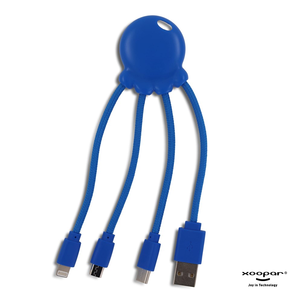 2087 | Xoopar Eco Octopus Charging cable - Blauw