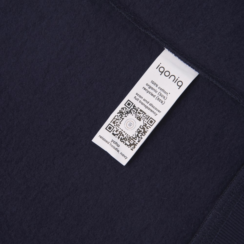 IQONIQ Yoho gerecycled katoen relaxed hoodie