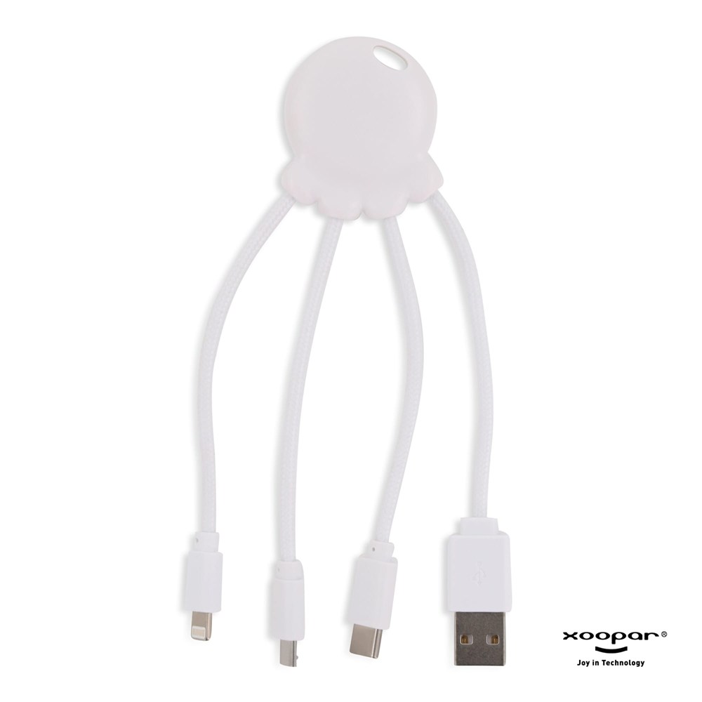 2087 | Xoopar Eco Octopus Charging cable - Wit