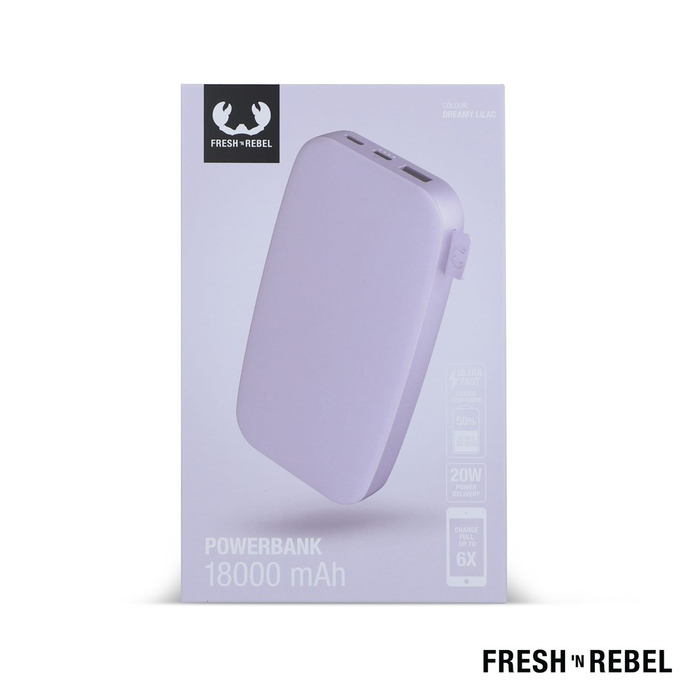 2PB18100 | Fresh 'n Rebel Powerbank 18000mAh USB-C Fast Charging 20W 2PB18100 | Fresh 'n Rebel Powerbank 18000mAh USB-C Fast Charging 20W